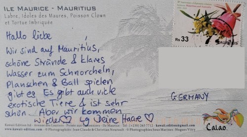 Postkarte mit einem Motiv aus Mauritius